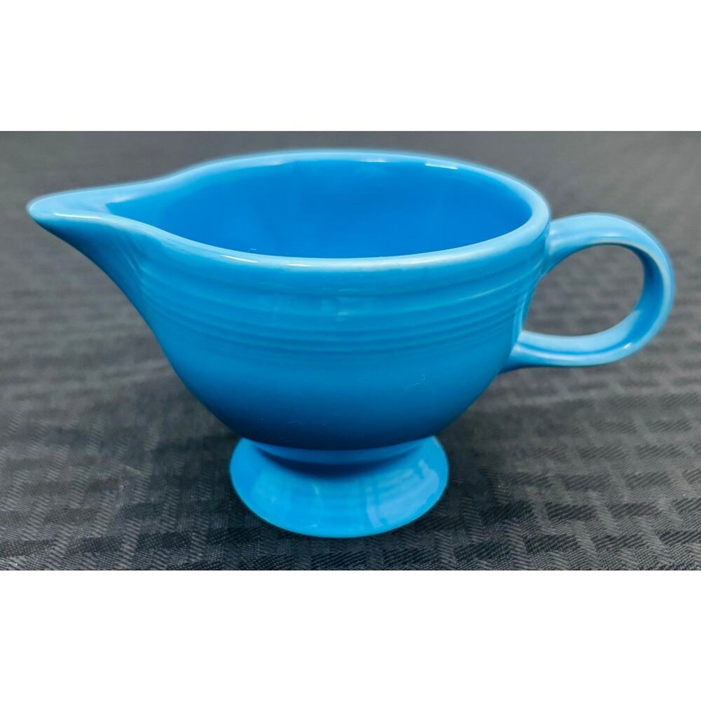 Fiestaware Creamer Pitcher, Turquoise. Vintage
